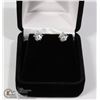 Image 1 : STERLING SILVER DIAMOND .50 C CUBIC EARRINGS