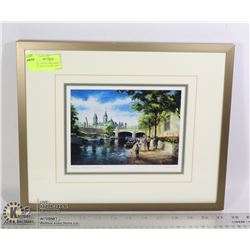 "RIDEAU CANAL IN SUMMER" DOUBLE MATTED ART PRINT