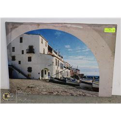 MEDITERRANEAN SEA SIDE STRETCHED CANVAS 27" X 20"