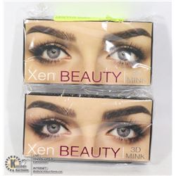 TWO PACK OF XEN BEAUTY 3DMINK EYELASHES