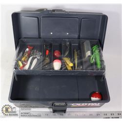 OLD PALL BY WOODSTREAM TACKLE BOX WITH TACKLE