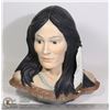 Image 1 : VINTAGE 1985 NATIVE WOMAN CERAMIC BUST