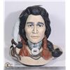 Image 1 : VINTAGE 1985 NATIVE MAN CERAMIC BUST