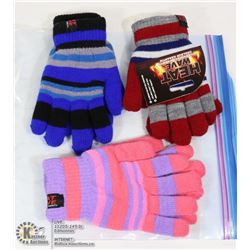 3PK KIDS HEAT WAVE GLOVES