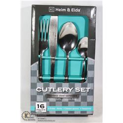 NEW 16PC STAINLESS STEEL CUTLERY SET