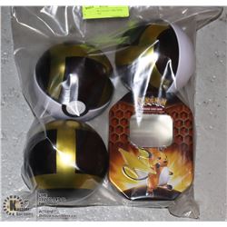 X4 POKEMON COLLECTORS TINS, BALLS, EMPTY