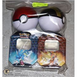 X4 POKEMON COLLECTORS TINS, BALLS, EMPTY