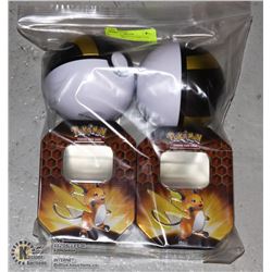 X4 POKEMON COLLECTORS TINS, BALLS, EMPTY