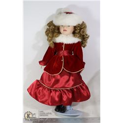 PORCELAIN DOLL ON STAND