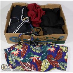 LOT OF 3 BATHING SUITS, 2 PIECE, SIZE LARGE