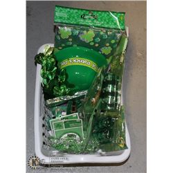 BASKET OF ST.PATRICK'S DAY NOVLELTY ITEMS