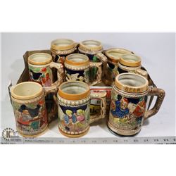 FLAT OF 1 CERAMIC BEER MUGS