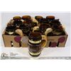 Image 1 : FLAT OF 13 BROWN GLASS BEER MUGS WITH WOOD HANDLES