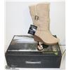 Image 1 : DAWGS WOMENS FASHION 15" WEDGE BOOTS NATURAL