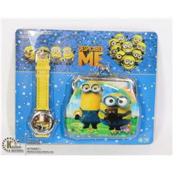 CHILD’S MINION WATCH AND WALLET SET NEW