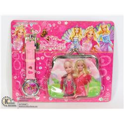 CHILD’S PRINCESS WATCH AND WALLET SET NEW