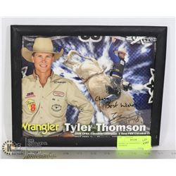 FRAMED AUTOGRAPHED TYLER THOMSON