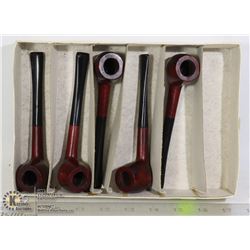 NEW MEN’S STRAIGHT PIPES 5 IN THE BOX, MAHOGANY