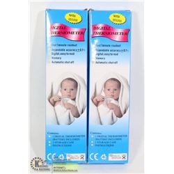 TWO DIGITAL THERMOMETERS (BATTERIES INCLUDED)