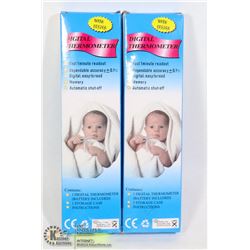 TWO DIGITAL THERMOMETERS (BATTERIES INCLUDED)