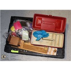 FLAT FLY FISHING GEAR- OVER 100 DUBBING, MACHINE