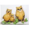 Image 1 : PAIR OF VINTAGE OWL WALL DECOR BRIGHTLY COLOURED
