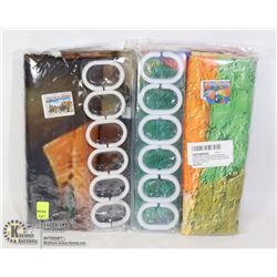 TWO 69" X 70" SHOWER CURTAINS