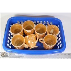 VINTAGE FIREKING & ANCHOR HOCKING PEACH LUSTRE