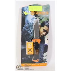 BEAR GRYLLS GERBER SURVIVAL FOLDING KNIFE W/SHEATH