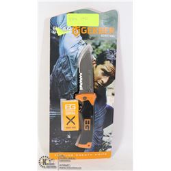 BEAR GRYLLS GERBER SURVIVAL FOLDING KNIFE W/SHEATH