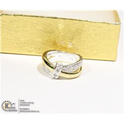 STERLING SILVER RING WITH .6CTW CZ SIZE 6 IN BOX