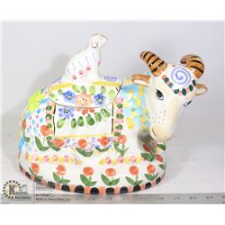 VINTAGE RAM/SHEEP COOKIE JAR MADE BY WORLD BAZAAR