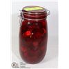 Image 1 : LARGE RED MASON JAR WITH OLD PENNIES