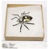 Image 1 : RHINESTONE SPIDER BROOCH WITH LARGE STONE BODY