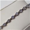 Image 1 : SILVER TANZANITE(5.75CT)  BRACELET (~WEIGHT 9.1G)