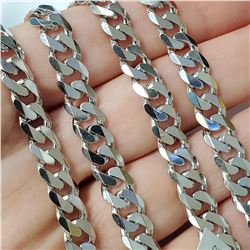 RHODIUM PLATED ST.SILVER  CHAIN (~LENGTH 18INCHES)