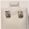 Image 1 : 14K WHITE GOLD DIAMOND(F-G,I2-I3)(0.8CT) EARRINGS