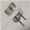 Image 5 : 14K WHITE GOLD DIAMOND(F-G,I2-I3)(0.8CT) EARRINGS