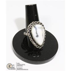 #70-DENDRITIC OPAL RING/ SIZE 7.5