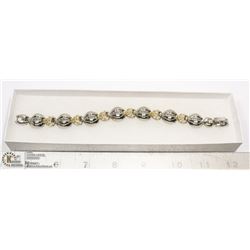 BEAUTIFUL 2-TONE COSTUME JEWELRY BRACELET