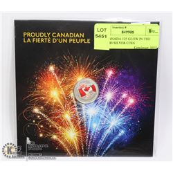 2017 CANADA 125 GLOW IN THE DARK $5 SILVER COIN