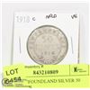 Image 1 : 1918 NEWFOUNDLAND SILVER 50 CENT COIN