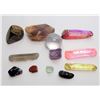 Image 1 : 15)  LOT OF 12 NATURAL HEALING STONES,
