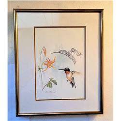 24)  FRAMED AND DOUBLE MATTED UNDER GLASS