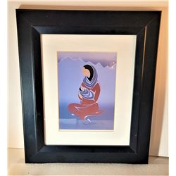 23)  FRAMED AND MATTED UNDER GLASS 11" X 12"