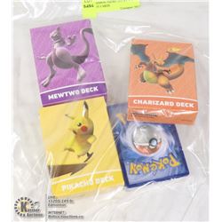 X3 POKEMON THEME DECKS AND ENERGY CARDS