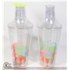 Image 1 : 2 NEW COCKTAIL SHAKER SETS WITH DRINK STIR STICKS