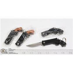 LOT OF 4NEW MINI REVOLVER KNIVES