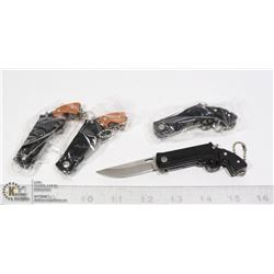 LOT OF 4NEW MINI REVOLVER KNIVES
