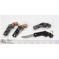 LOT OF 4NEW MINI REVOLVER KNIVES